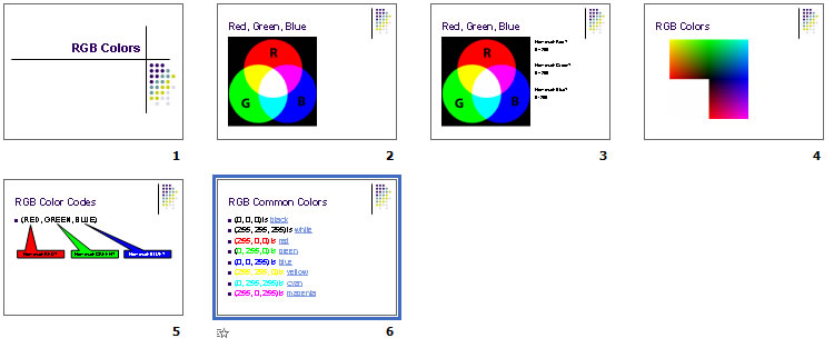 RGB Colors Powerpoint